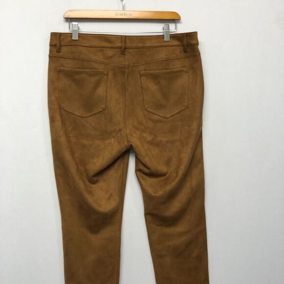 J Jill Women Faux Suede Pants Size 14 Brown Polyester Blend M212 -21 - Picture 15 of 16